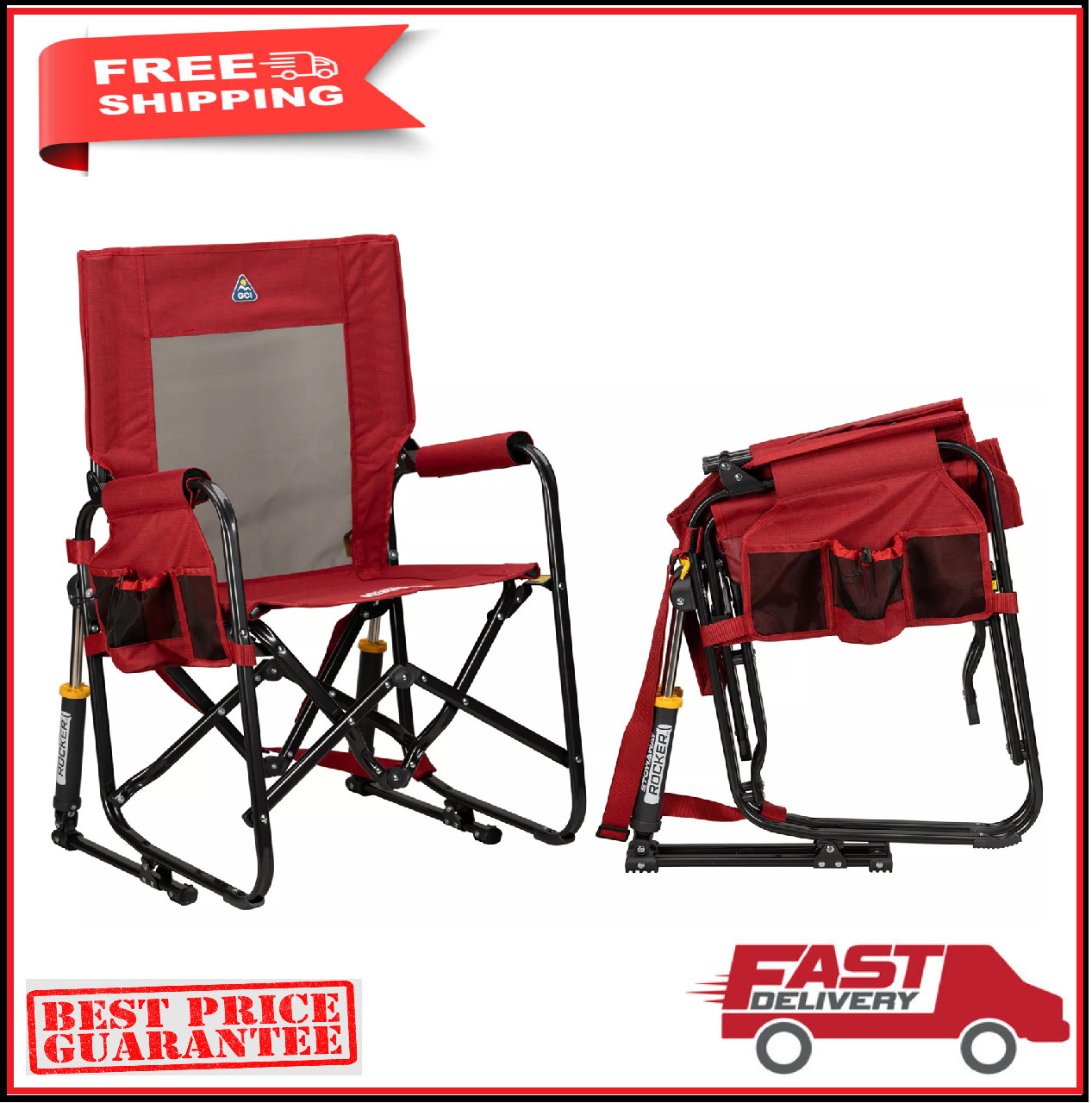 GCI Outdoor Stowaway Rocker - Multiple Colors