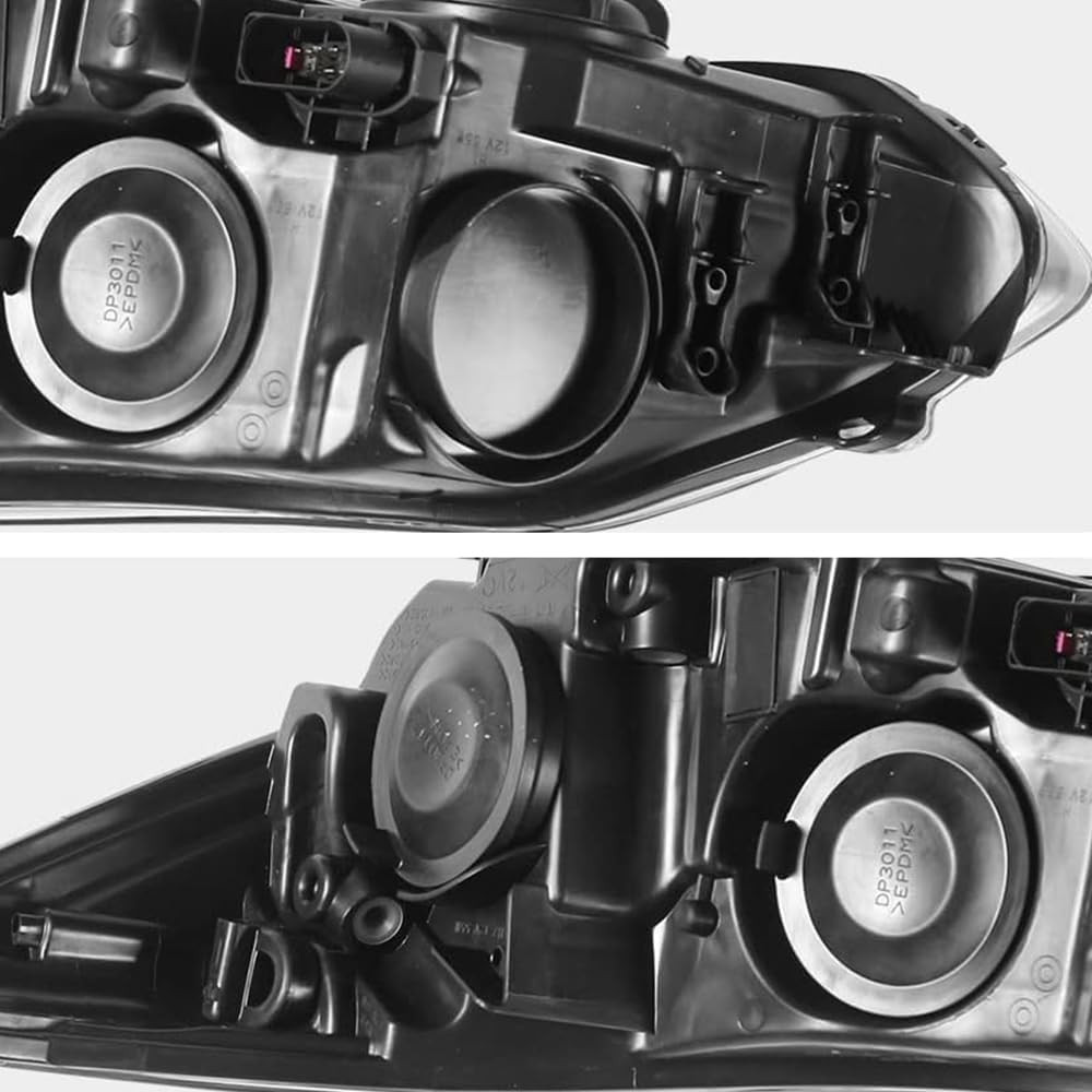Headlights Assembly Pair with Bulbs for 2012 2013 2014 Ford Focus Halogen Headla