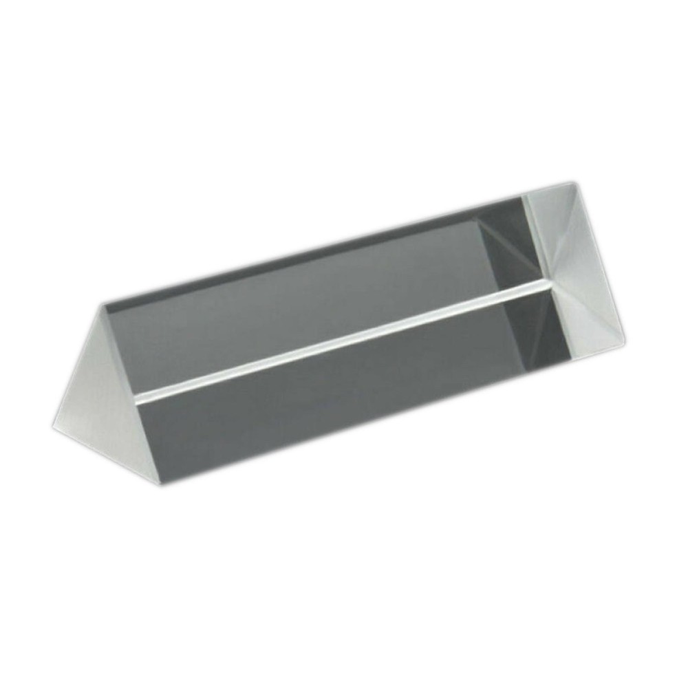New 9cm Optical Glass Triple Triangular Prism Physics Teaching Light Spectrum E