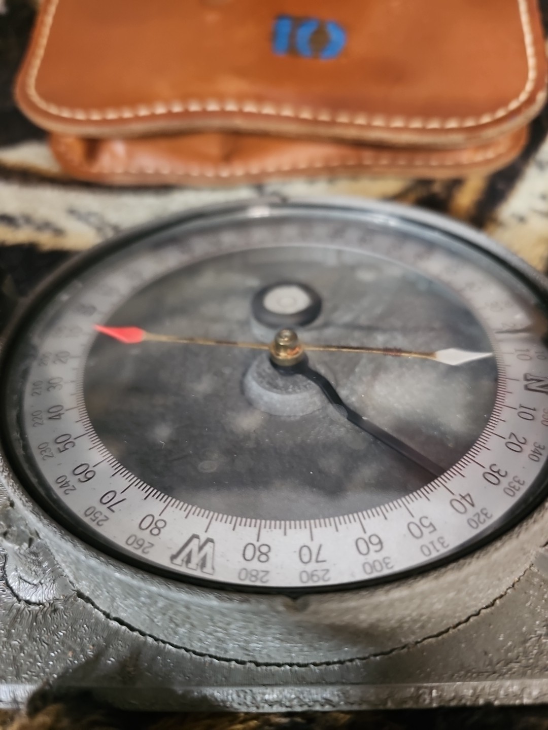Vintage Antique Surveyors Compass Warren Knight Co Philadelphia PA W/pouch