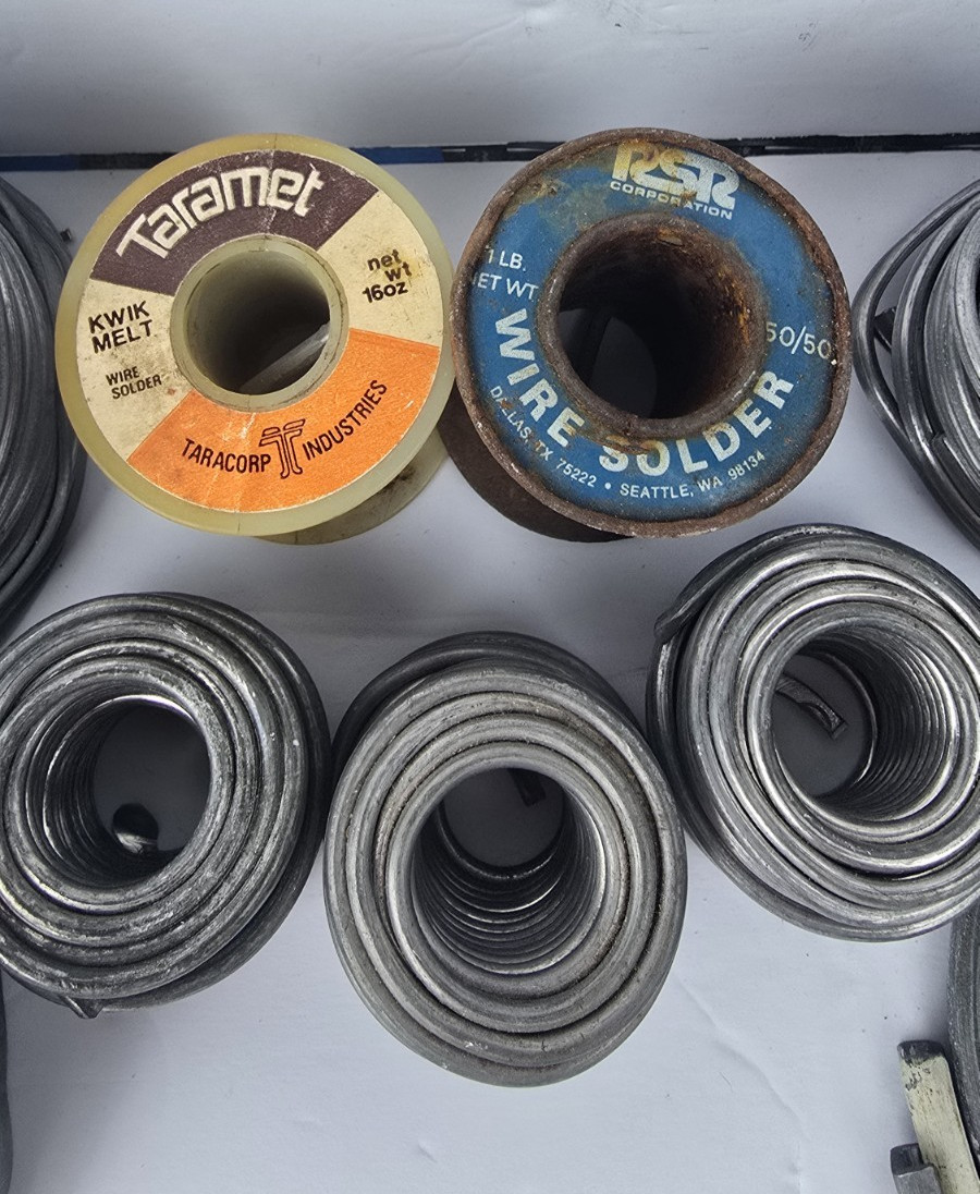 Vintage Wire Soldering Stain Glass Lead Reel Bulk Lot READ DESCRIPTION!!!