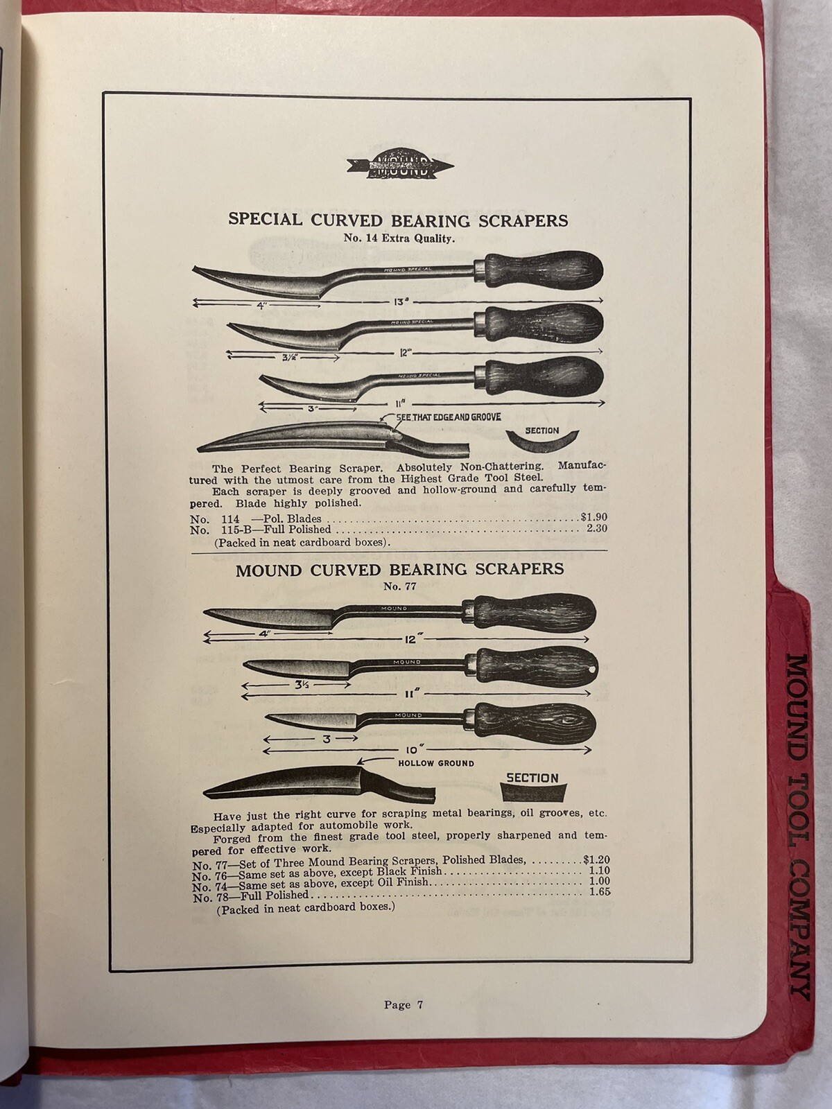 Mounds Tool Company 1940 General Catalog No. 10 St. Louis