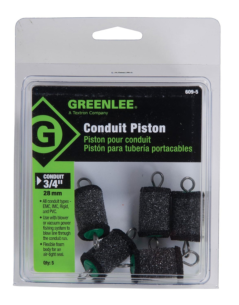 609-5 Piston for 3/4" Conduit, 5 Pack