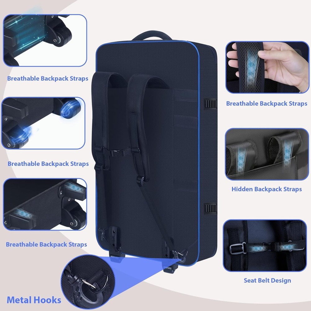 Rolling DJ Controller Case with Wheels Compatible with DDJ-GRV6/ REV5/ REV7/ DDJ