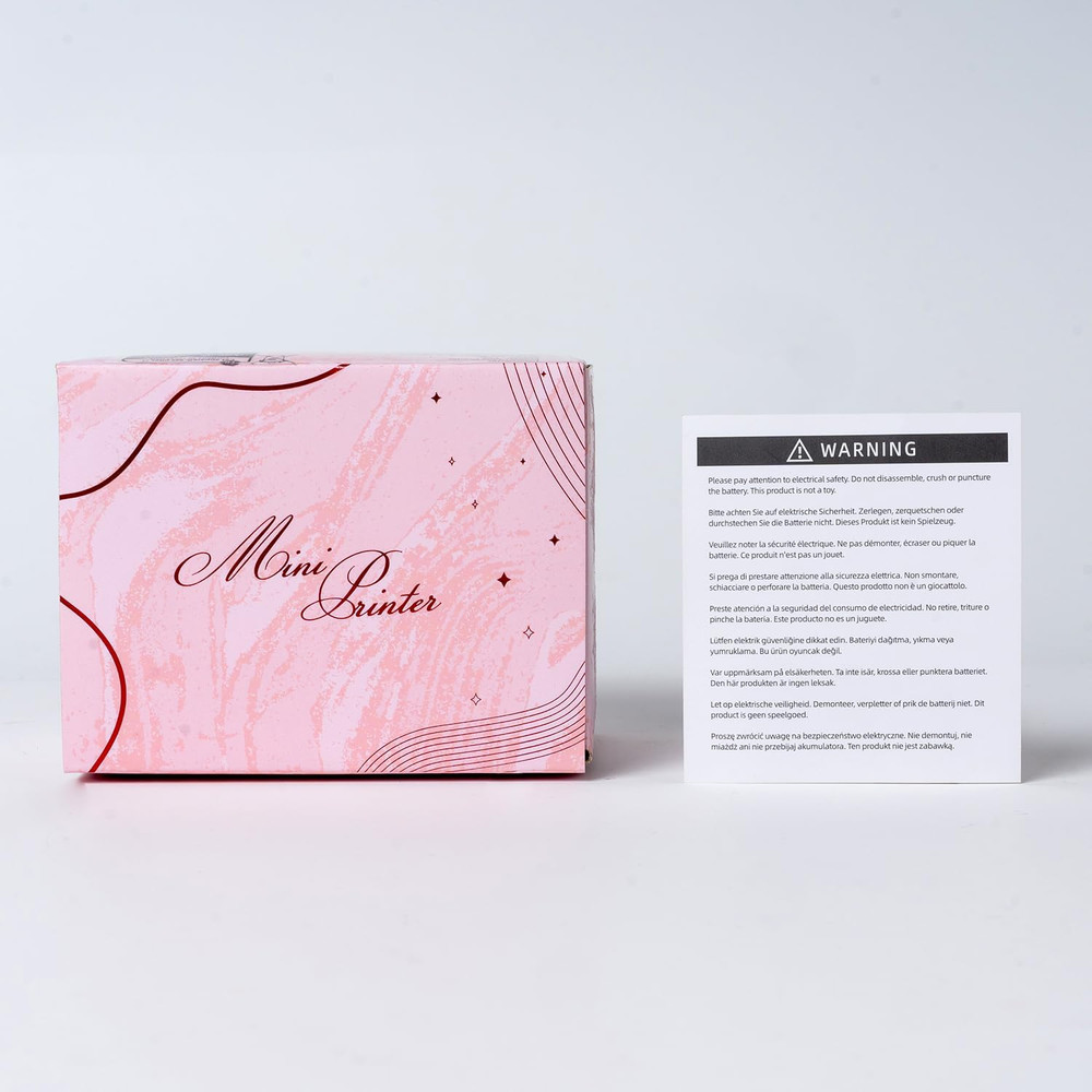 Sticker Printer - T02 Mini Portable Thermal Printer Inkless Sticker Maker Mac...