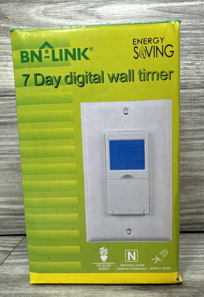 Energy Saving 7 Day Wall Timer by BN-LINK - NEW