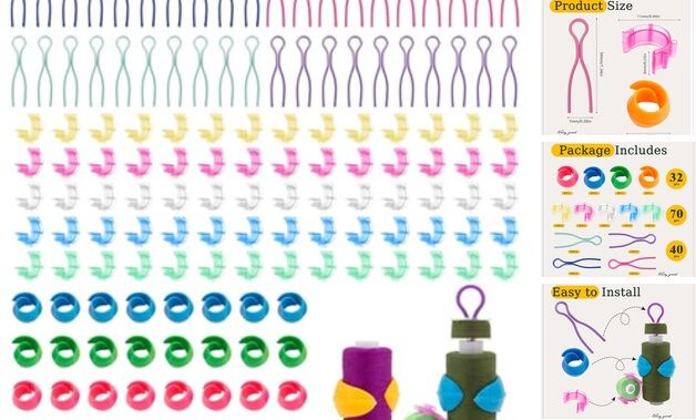 142pcs Bobbin Thread Organizing Clips Set Bobbin Thread Multicolor-142pcs