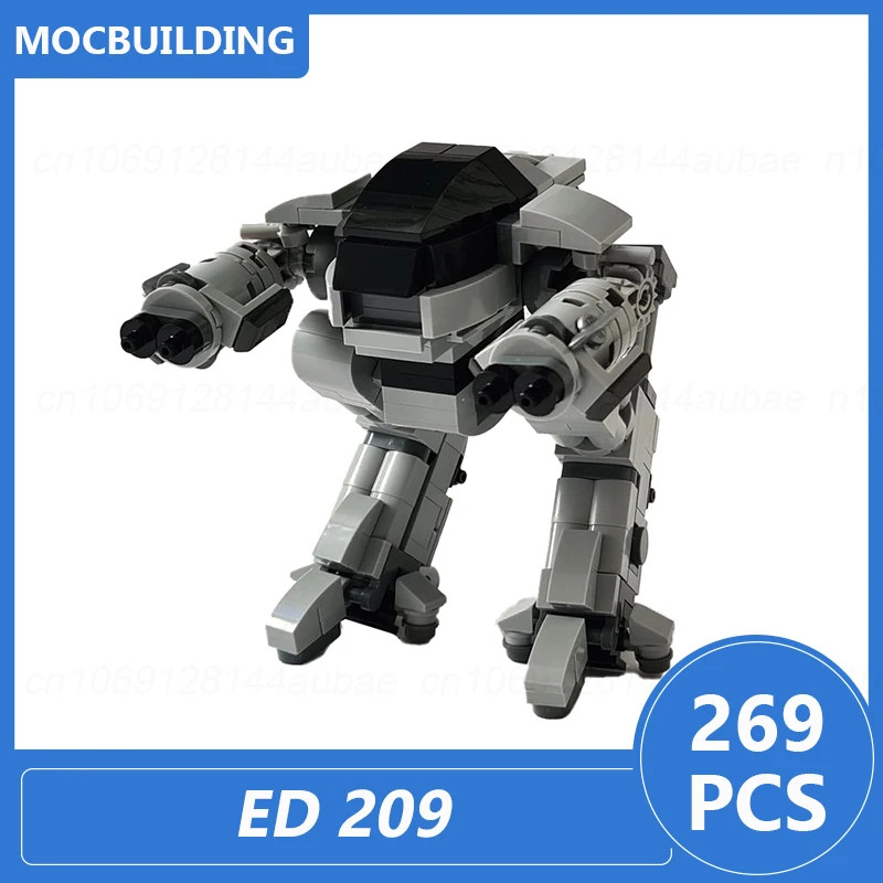 ED-209 Robot Mini Scale Model MOC Building Blocks 259PCS Assemble Bricks Space