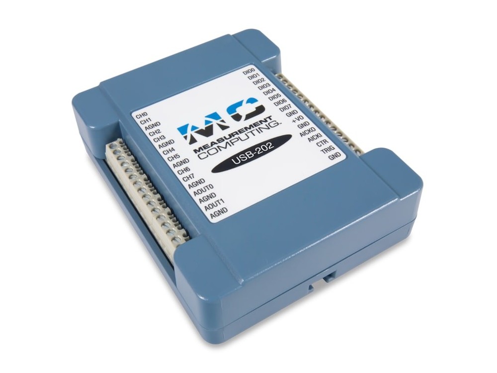 Digilent MCC USB-202 - Single Gain Multifunction USB DAQ Device: 12-bit, 100