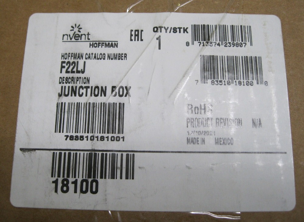 Nvent Hoffman F22LJ Junction Box