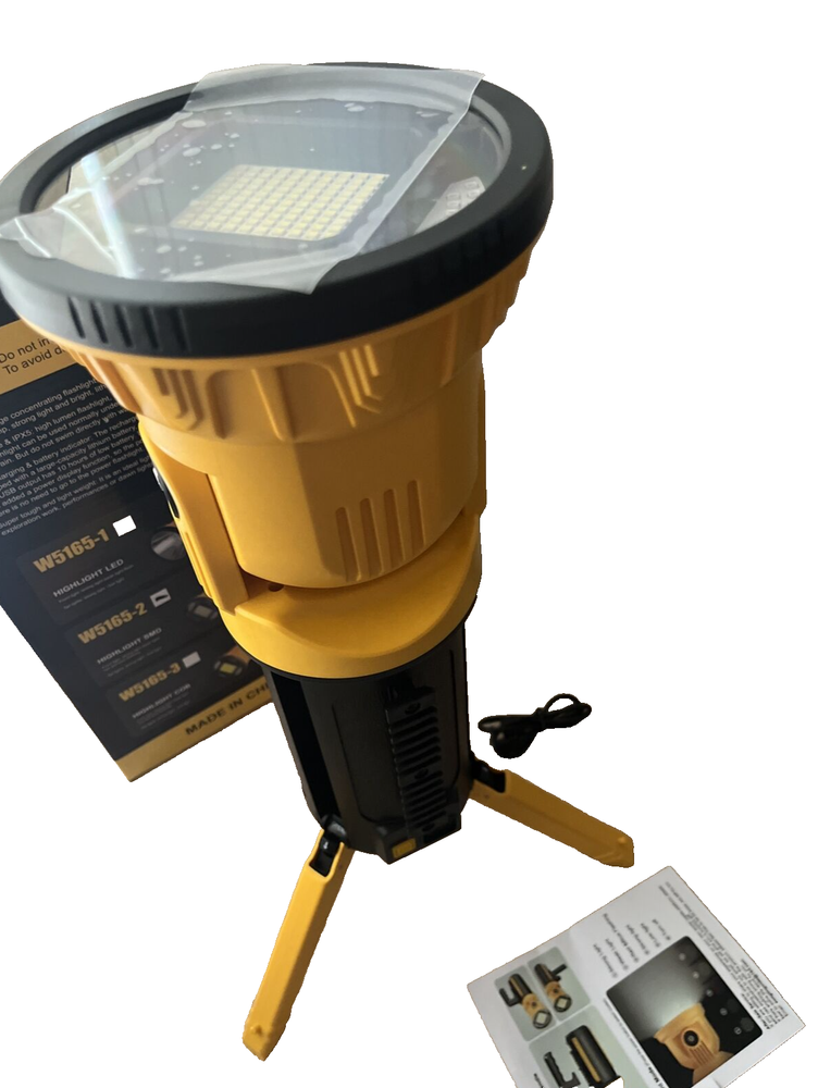 Multifuctional Searchlight Flood light Foldable Tripod Stand & Detachable Handle