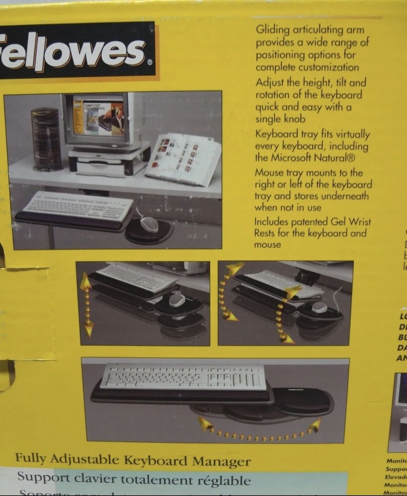 Fully Adjustable Keyboard Manager by Fellowes 2000 Part# 69025