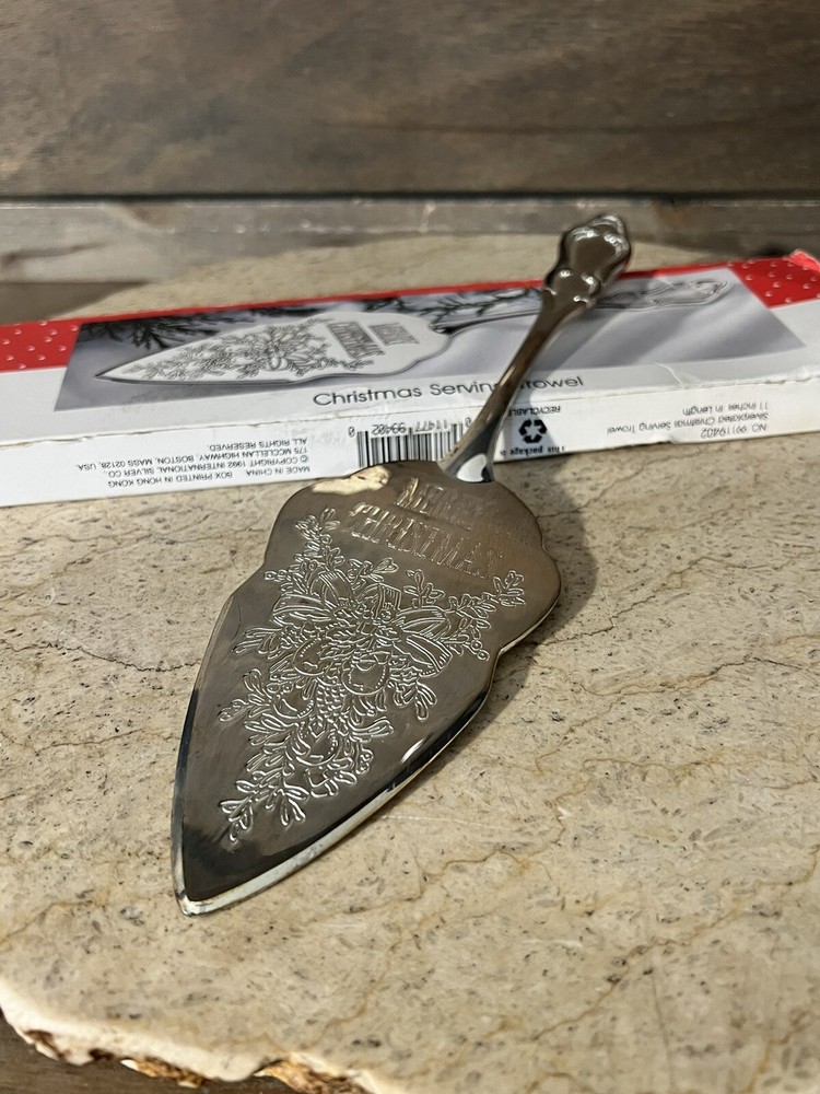 International Silver Co Christmas Silver Plate Serving Trowel 12" x 3"