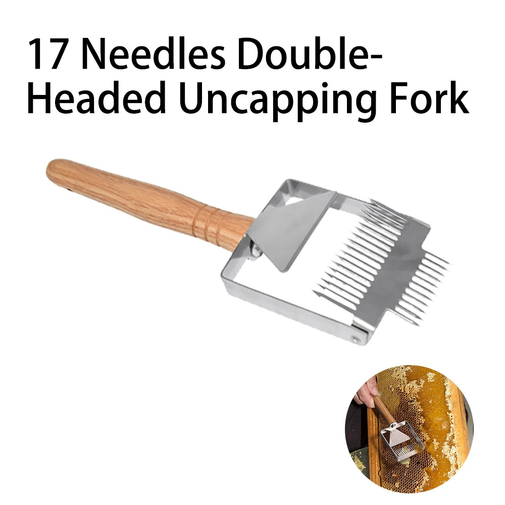 Beekeeping Uncapping Honey Knife 17 Pin Double-Headed Slider Fork Bee Hive Tools