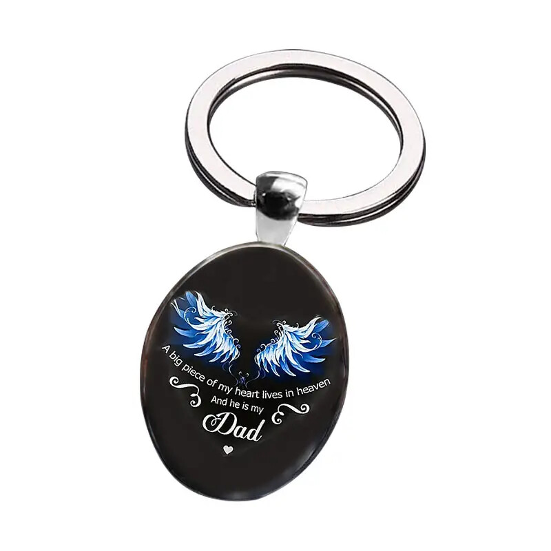 Oval Keychain Dad In Heaven