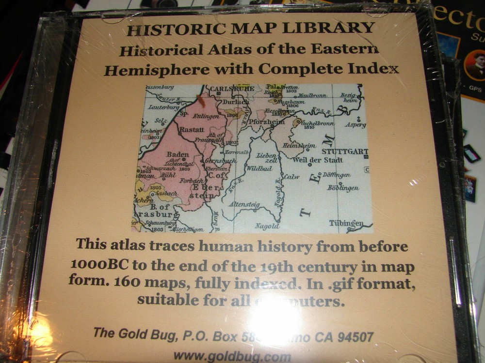 9 Historic Map Library CDs by Gold Bug Free Shipping
