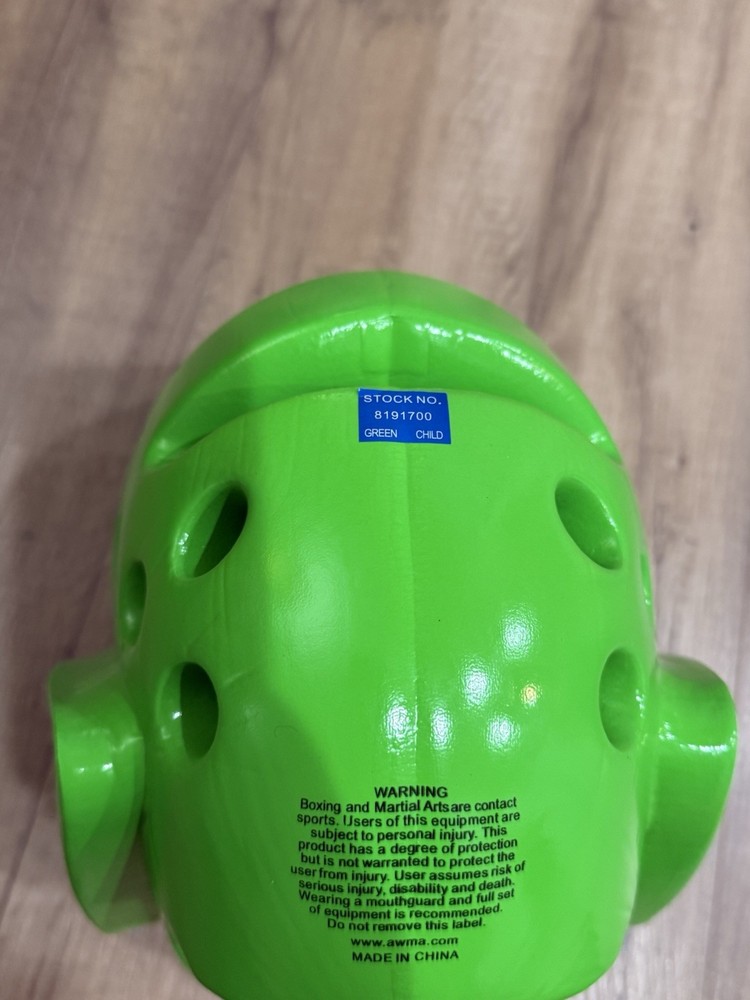 Pro Force Lightning Sparring Head Gear Green CHILD