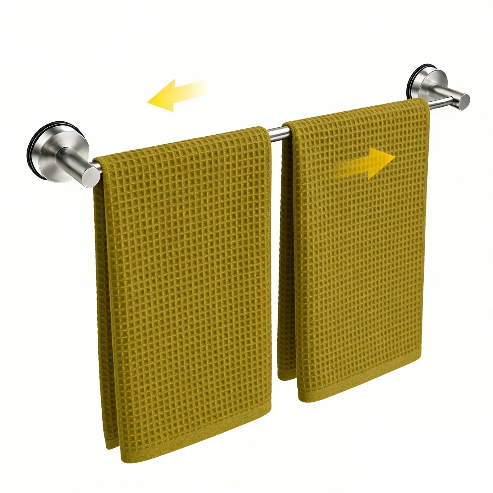 14.6 to 24 Inch Adjustable Towel Bar for Bathroom,Suction Cup Towel Rack for ...