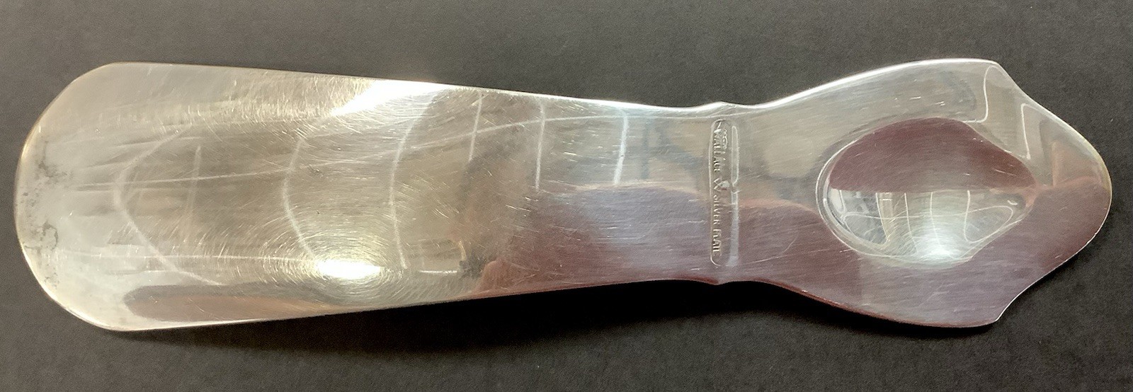 Vintage Wallace Silversmith Hammered Silver Plate Shoe Horn Silverplate Shoehorn