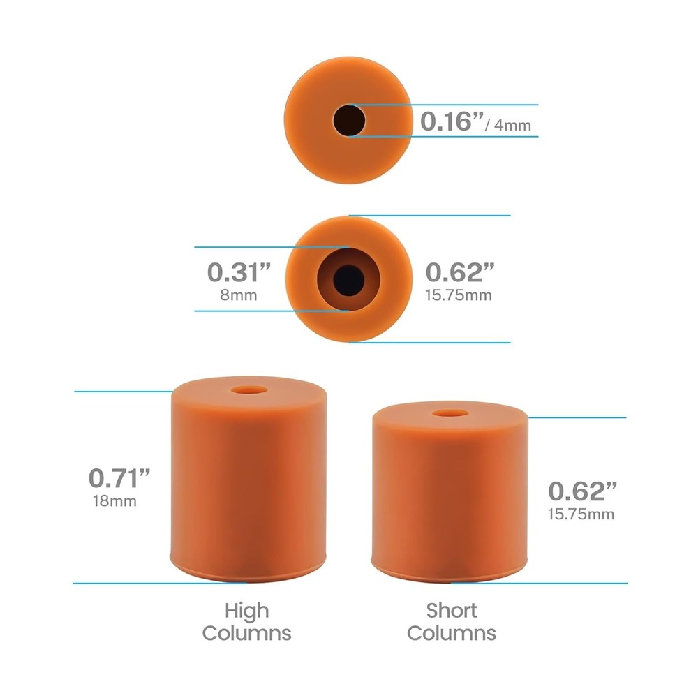 3D Printer Leveling Parts: 8-Pack Silicone Mounts for Precision Stability