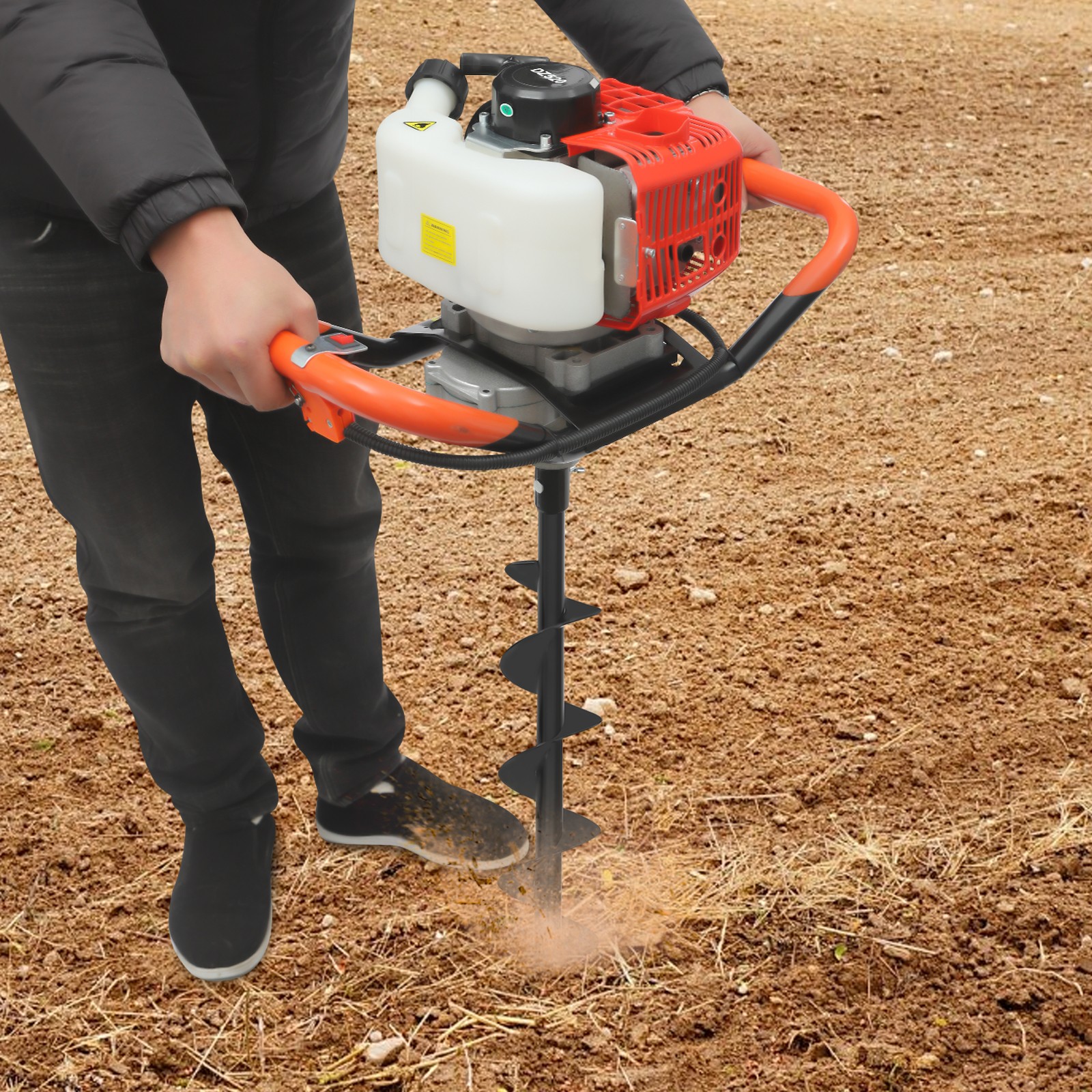 2.3HP Earth Auger Post Hole Digger Drill Machine Kit, New