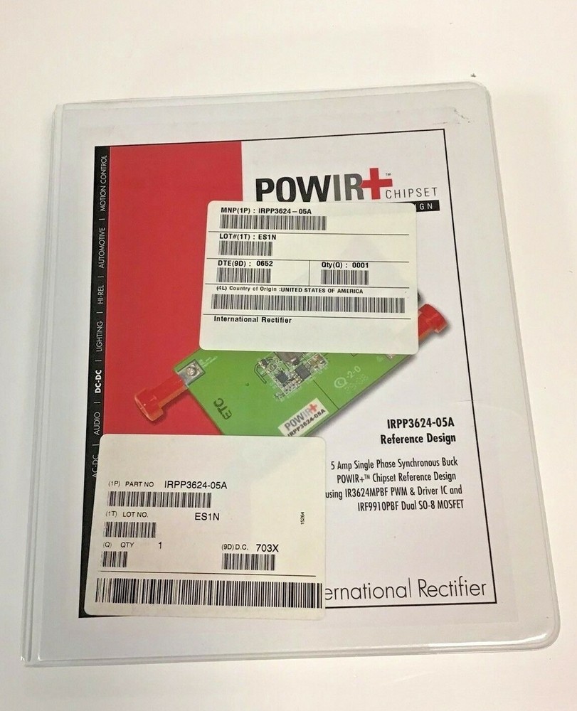 INTERNATIONAL RECTIFIER - MPN: IRPP3624-05A Power Management IC Development Tool