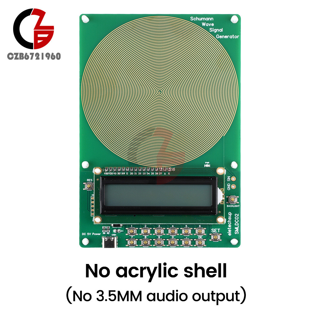 Schumann Wave Generator Pulse Sine Frequency +3.5MM Audio Output Connector +Case