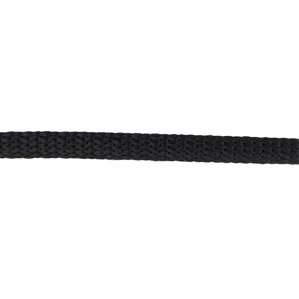 3/8 Inch Black Dacron Polyester Rope 250 Foot Spool | Solid Braid Industrial Gra