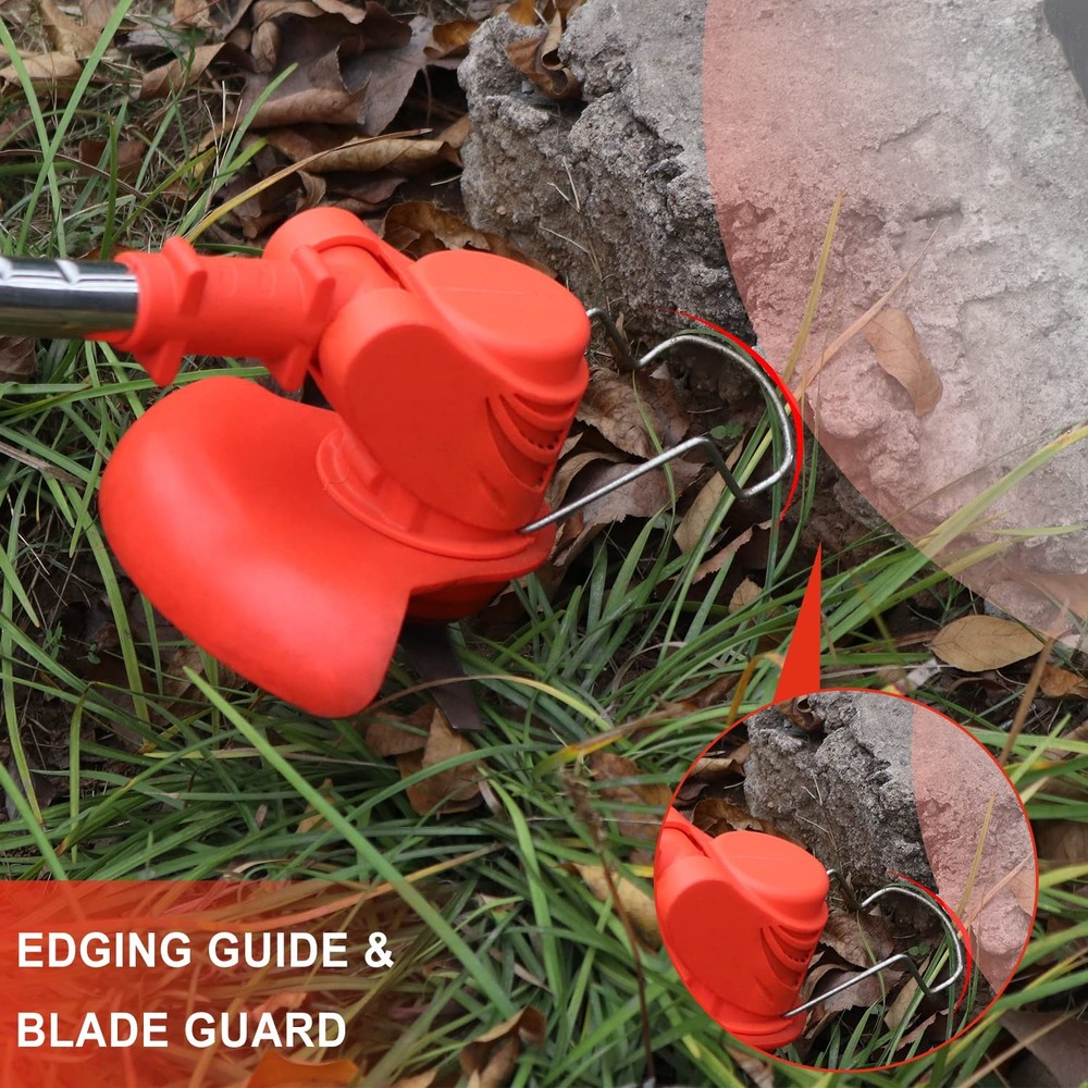 Weed Wacker Cordless Electric Brush Cutter Stringless Weed Eater with 2 Types...