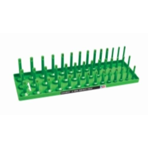 Hansen Global 12033 1/2" Sae 3-row Socket Tray, Green