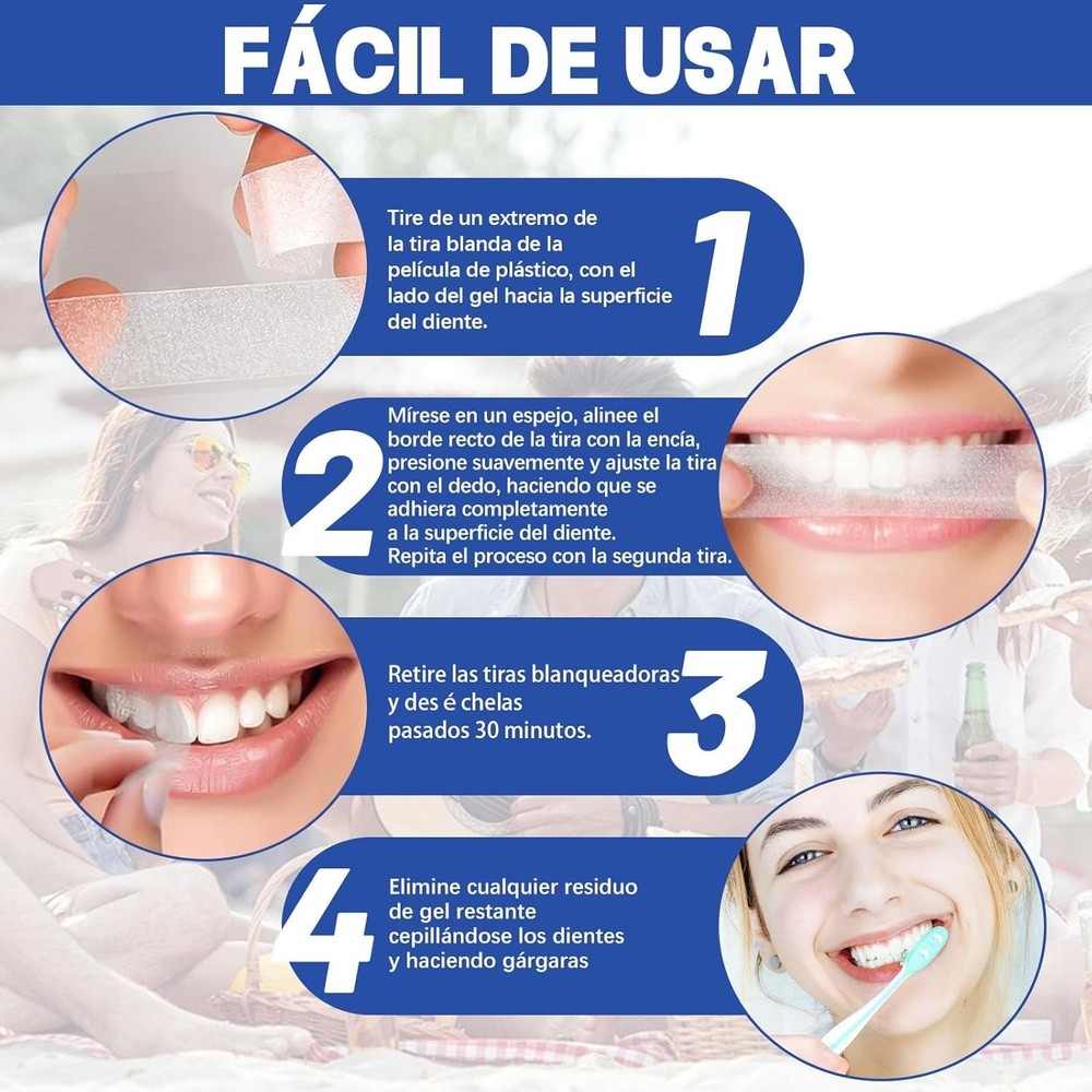 28PCS 5D Teeth Whitening Strips Tooth Rapid Bleaching White Strips Teeth White