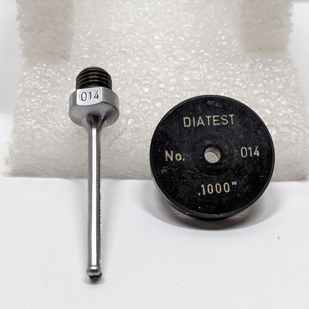 DIATEST 014 Split Ball Thru Hole Probe Bore Gauge & Set Ring - .1000"