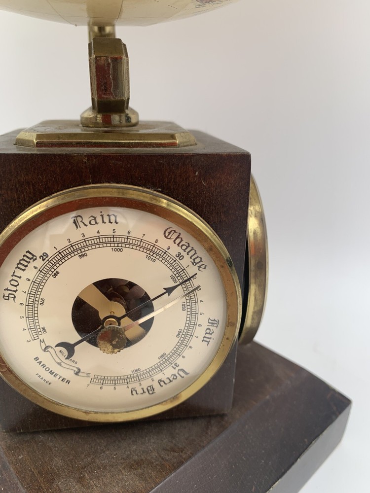 Vintage Replogle Globe Weather Station Thermometer Barometer Hygrometer