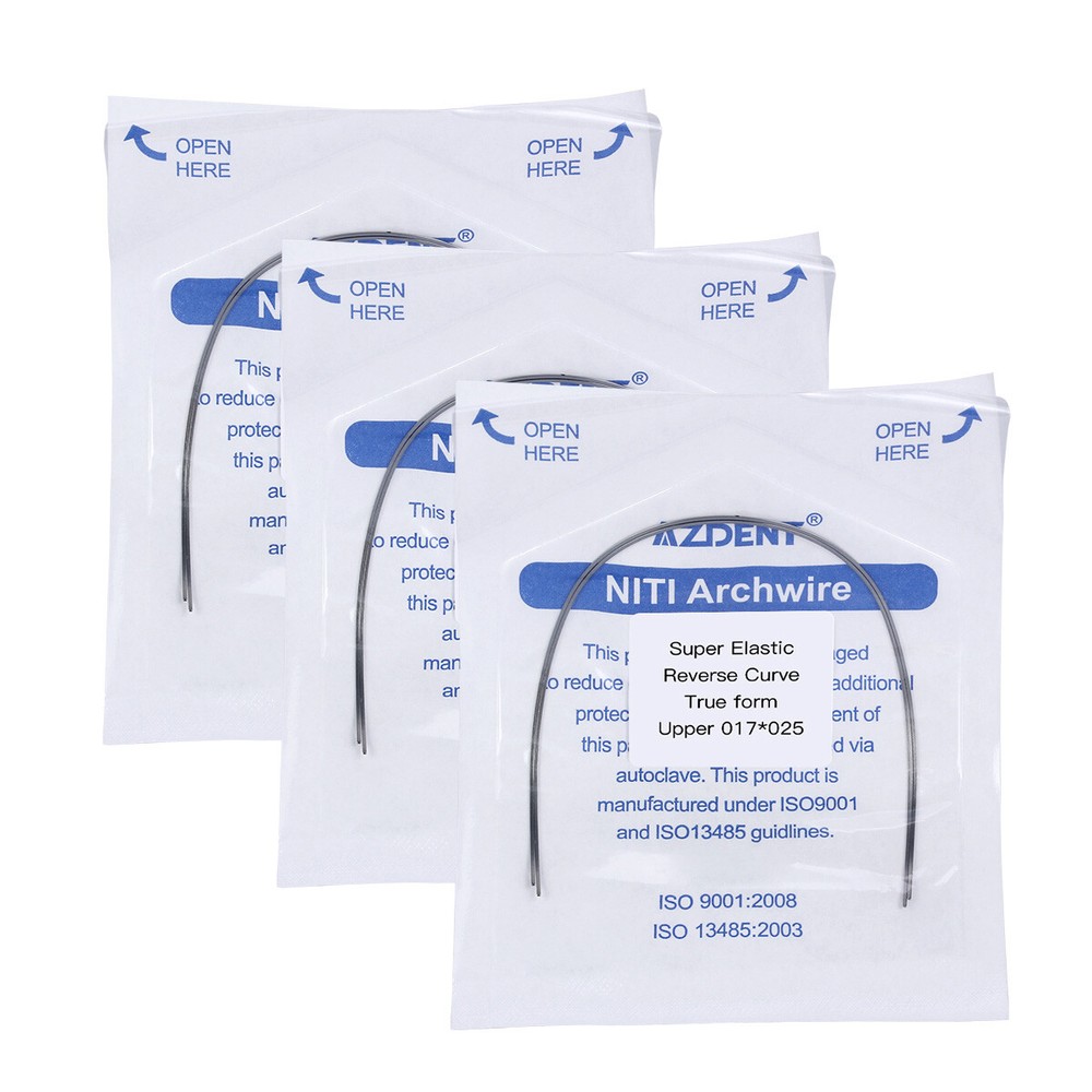 Dental Ortho Super Elastic Arch Wire NITI Reverse Curve Round/Rectangular True