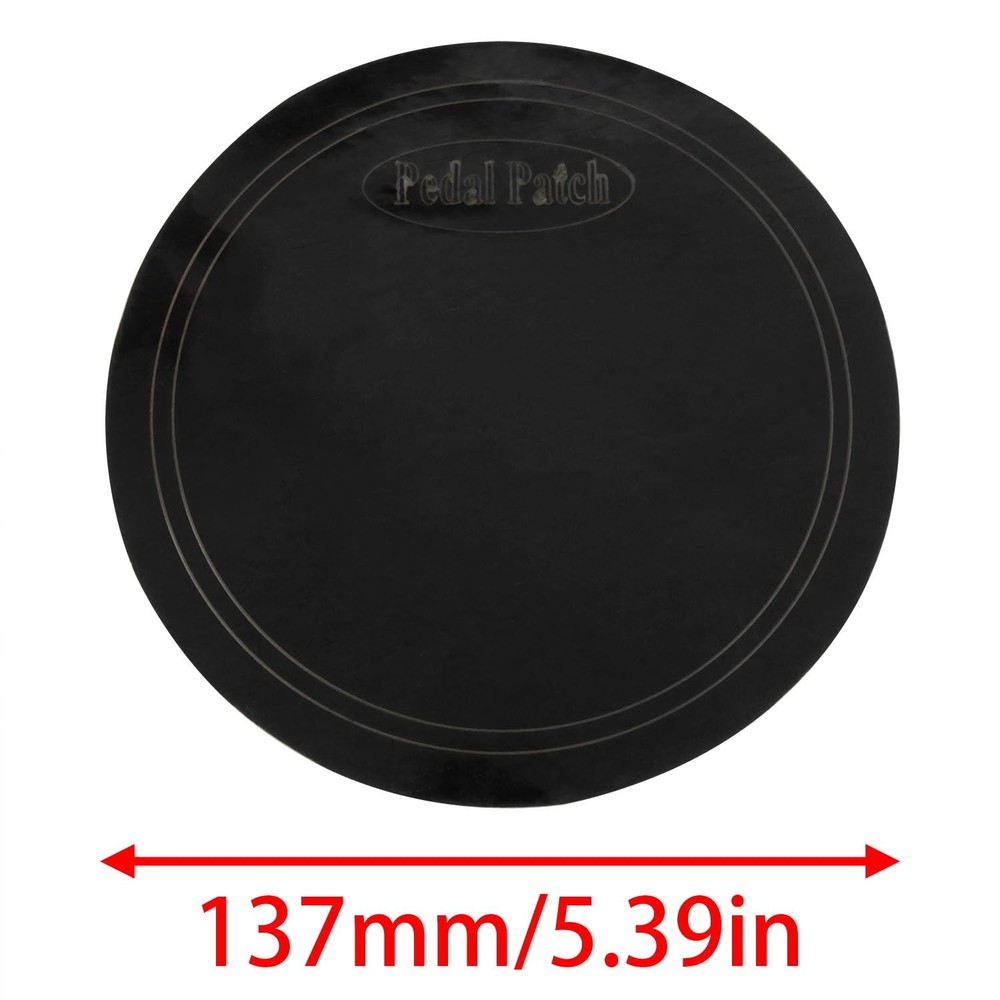 Single Pedal Patch Self-Adhesive Drum Head Protector 2-Pack for Bass Drum