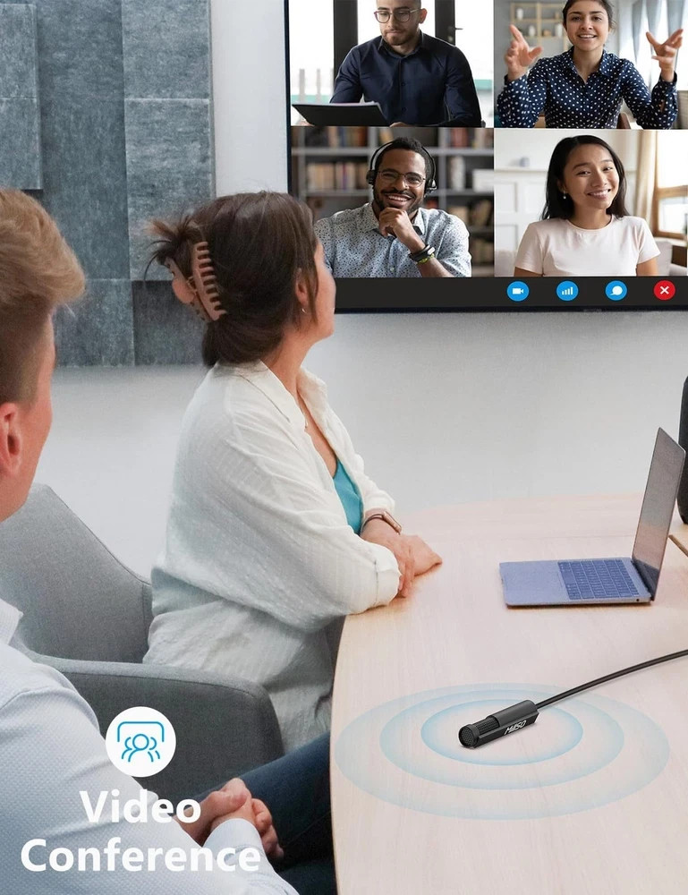 USB PC Microphone Plug & Play Omnidirectional External Lavalier Mini USB Micr...