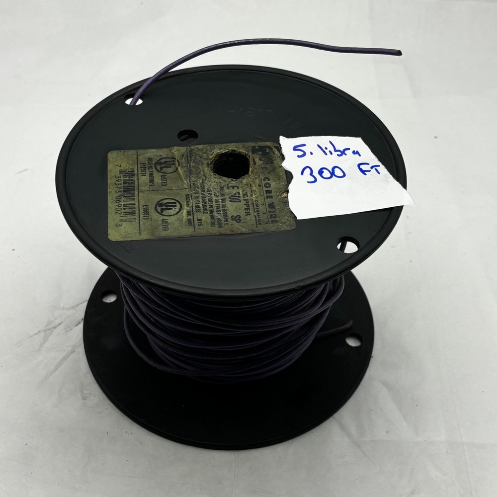 ENCORE WIRE MACHINE TOOL WIRE PURPLE 500 STRANDED DOPPER 300FT 5.0LIBRA WIRE 🎯