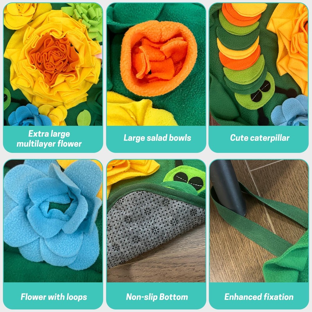 Rabbit Foraging Mat, Interactive Feed Game for Boredom, Small Pet Bunny Puzzl...