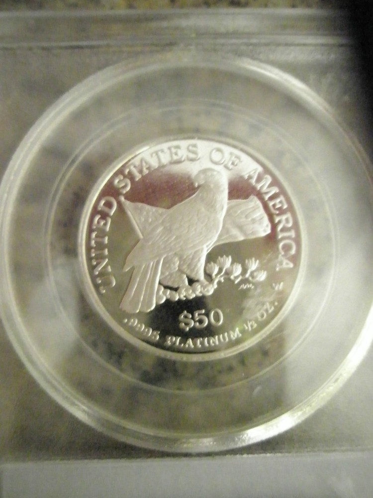 2003-W $50 PCGS PR70DCAM Platinum American Eagle