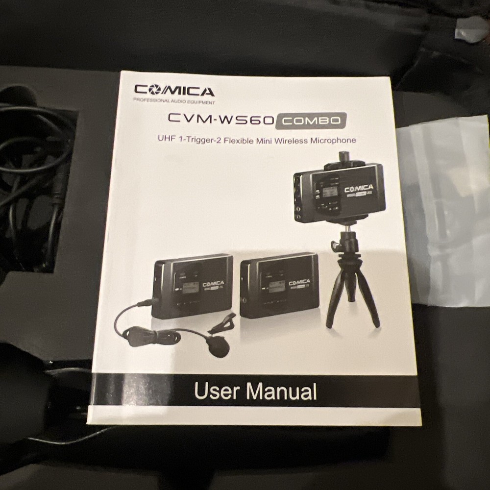 Comica Wireless Microphone CVM WS 60 Combo UHF 1 Trigger 2