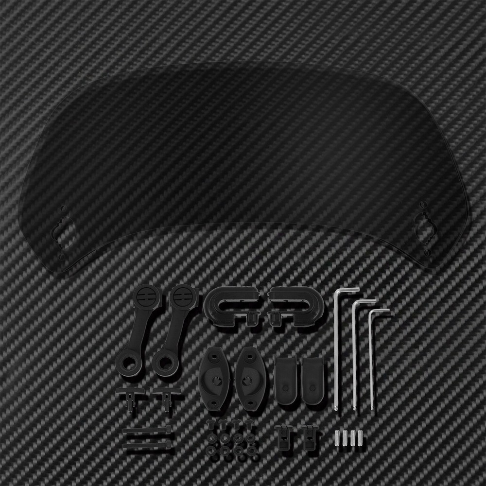 Motorcycle Clip On Adjustable Windshield Windscreen Extension Air Deflector