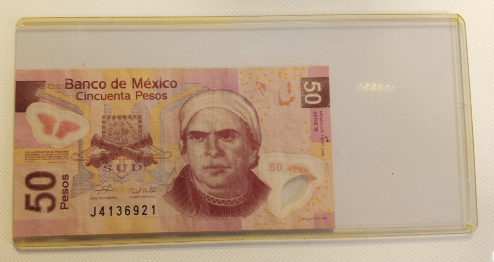 Mexic 2005 50 Pesos Polymer plastic CIRC Poor