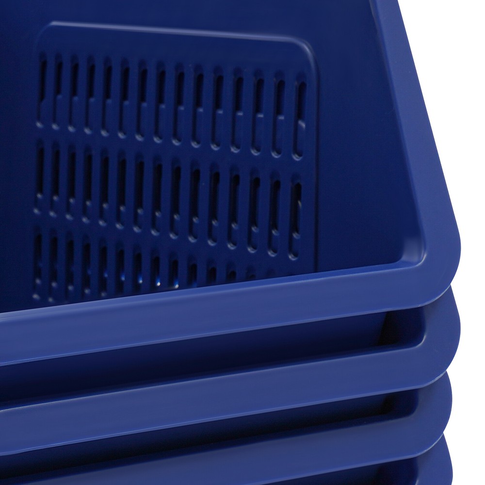 4 PCS Stacking Storage Baskets, PP Plastic Stackable Organizer Bins 76x34x24cm