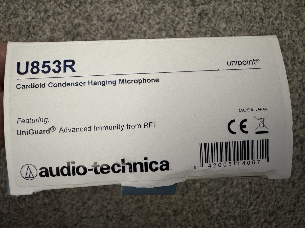 Audio-Technica U853R Condenser Hanging Microphone