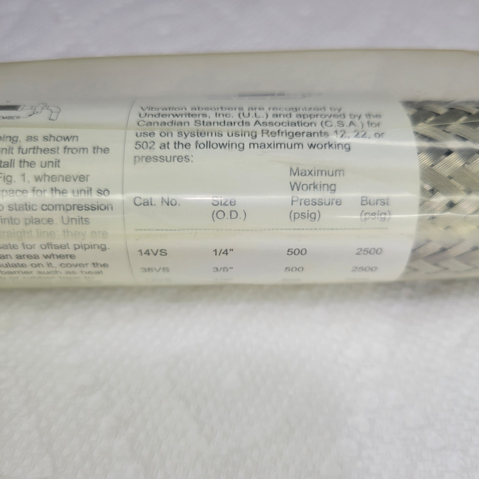 IRP 118VS Vibration Absorber 1-1/8" OD Copper Tubing 365-0007