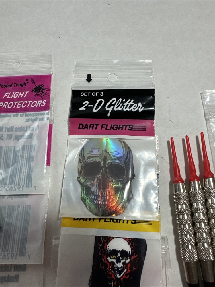 15GM Skull 01 Themed Complete 3 Soft Tip Dart Set Bundle With Soft Case