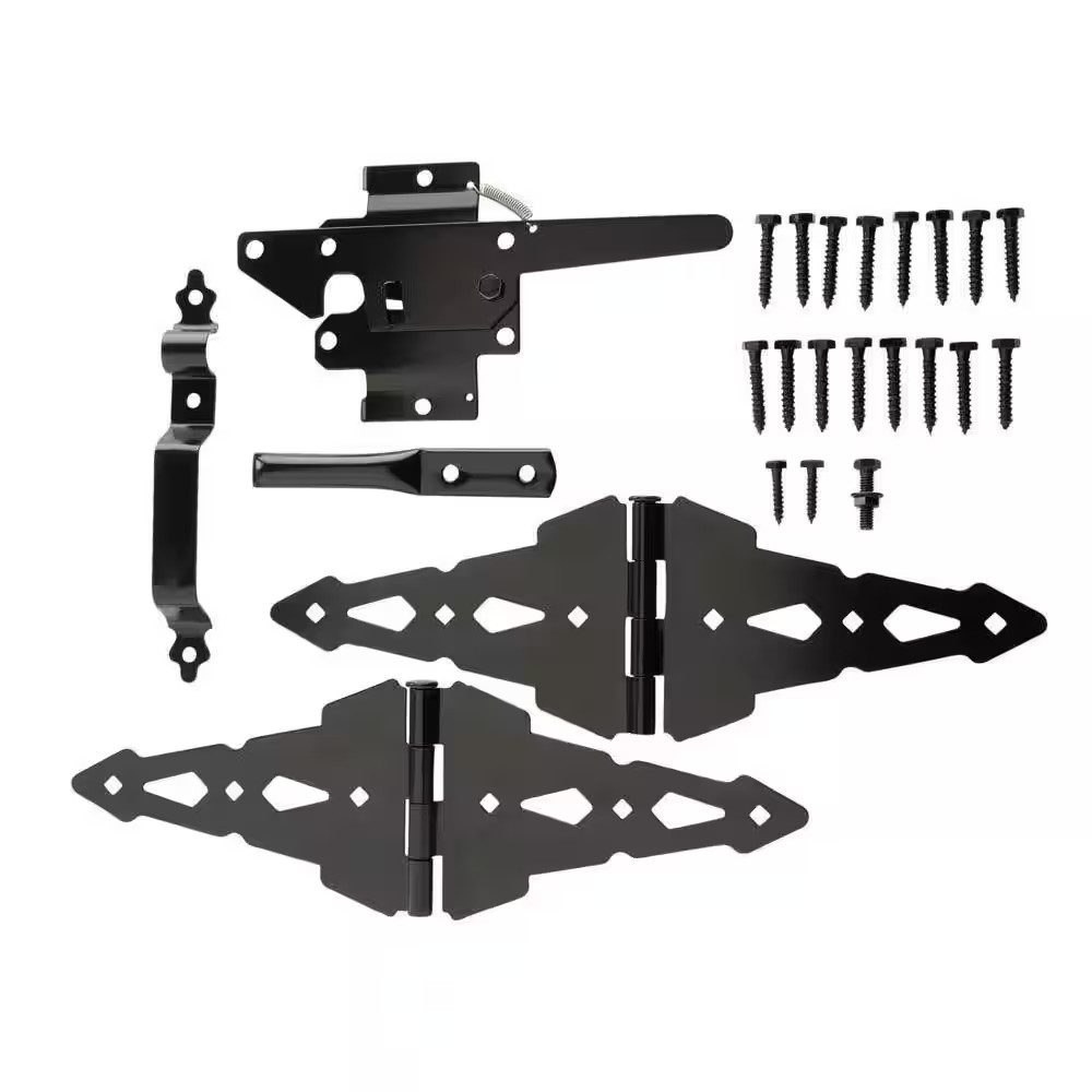 Black Post Latch Gate Set