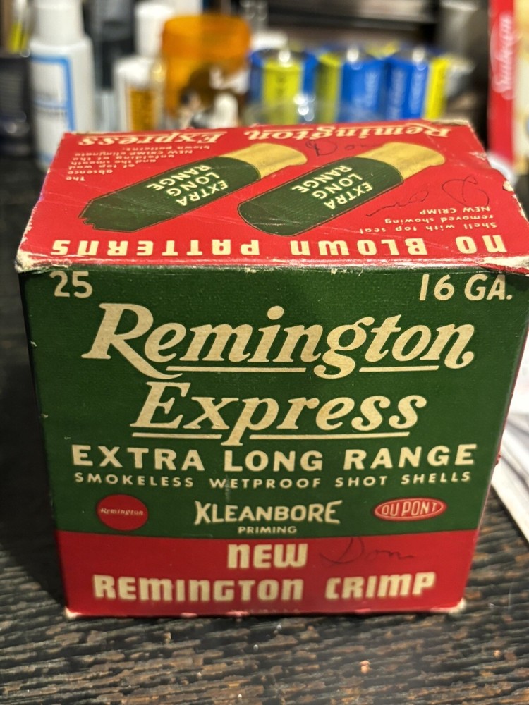 Remington Express 16 Gauge Extra Long Range Shot Shells Empty Box