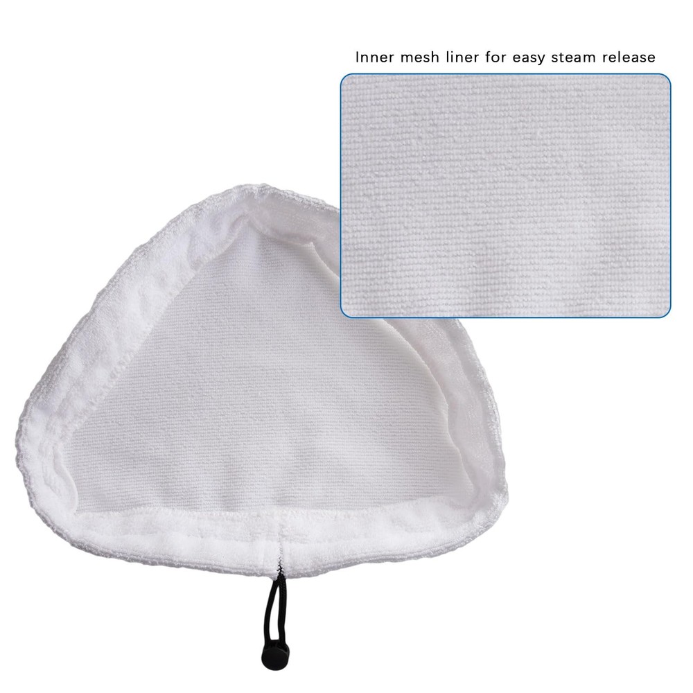3Pcs Triangular Steam Mop Replacement Pads, Washable Microfiber Cleaning Pads...