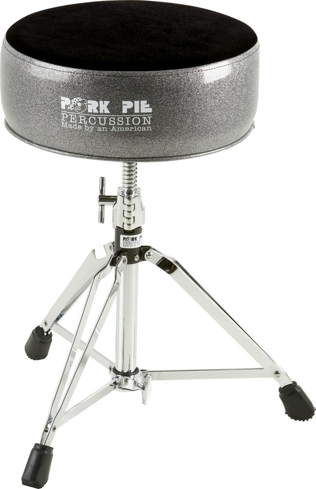 Pork Pie Round Drum Throne Black Sparkle